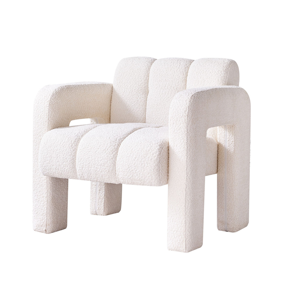 31.10" Wide Boucle Upholstered Accent Chair - V.I.P Digital Presence
