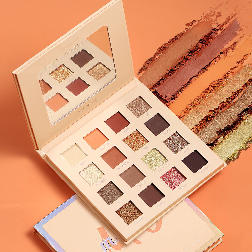 Mee Carney Beauty Makeup 16 Color Eye Shadow Plate Ins Matte Pearl Glitter Pink Earth Color Eye Shadow Plate MC12 - V.I.P Digital Presence