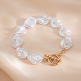 Fashionable irregular shaped pearl necklace, light luxury style, metallic feeling, collarbone chain set - V.I.P Digital Presence