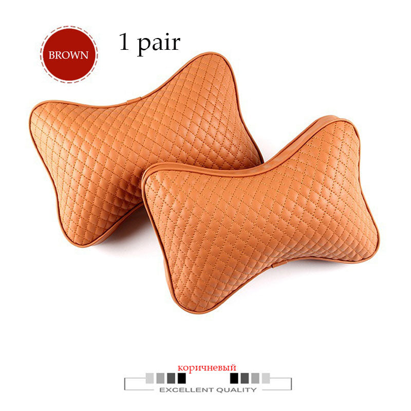 1 pair Luxury Linen material car headrest pillow Unisex Breathable Auto Neck Rest Headrest Cushion Pillows 4 seasons Universal - V.I.P Digital Presence