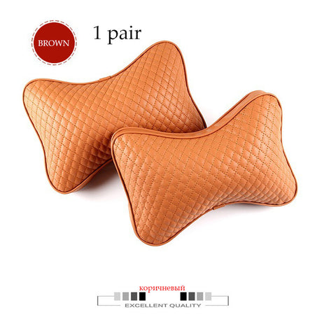 1 pair Luxury Linen material car headrest pillow Unisex Breathable Auto Neck Rest Headrest Cushion Pillows 4 seasons Universal - V.I.P Digital Presence