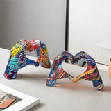 Internet celebrity graffiti, love gesture ornaments, home living rooms, offices, desktop exhibition halls, resin handicrafts, decorative products - V.I.P Digital Presence