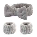 Wash face headband waterproof wrist strap set butterfly bow simple headband wrist 3-piece set - V.I.P Digital Presence