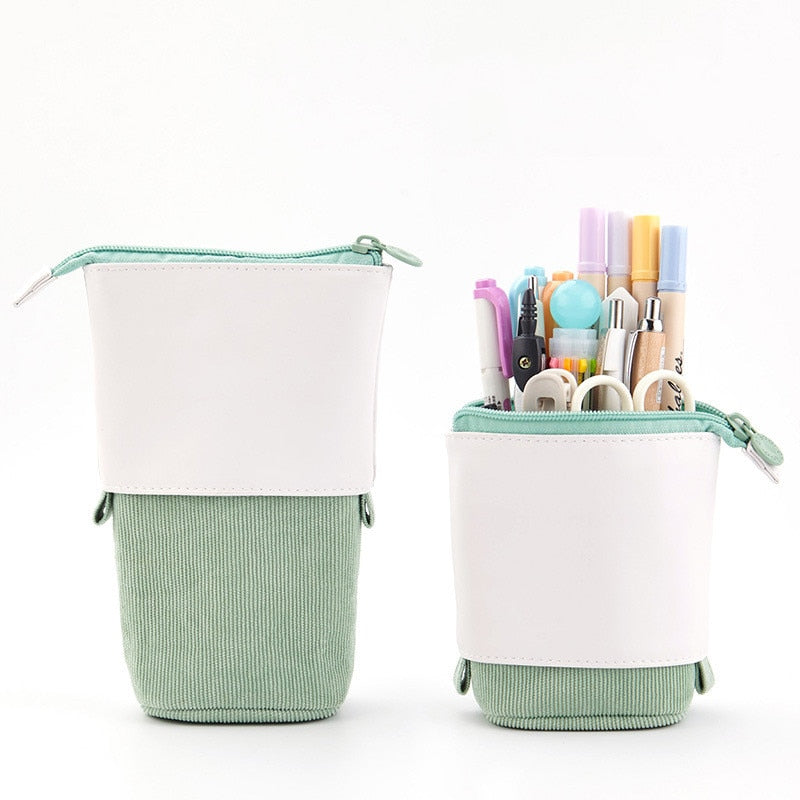 Creative Retractable pencil case school stationery Storage bag Kawaii Solid color Pen case cute pen holder gifts for kid pen bag - V.I.P Digital Presence