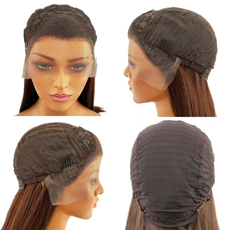 Natural Transition Wig Black Chemical Fiber Front Lace Long Straight Hair Matte High Temperature Silk Headgear - V.I.P Digital Presence