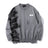 Graffiti Print Crew Neck Knit Sweater Men's Loose Fit Pullover with Hem Holes Street Style Trendy Design - V.I.P Digital Presence