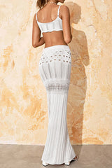 Women's solid color sexy knitted hollow bikini swimsuit cover sun protection clothing - V.I.P Digital Presence