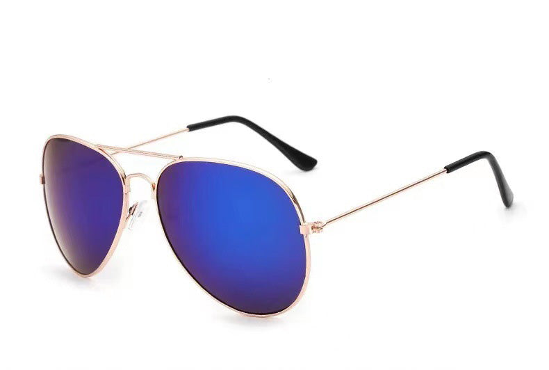 Gafas de sol coloridas Toad Glasses Pilot Hombres y Mujeres Modelos 3025 Gafas de sol reflectantes con película de color