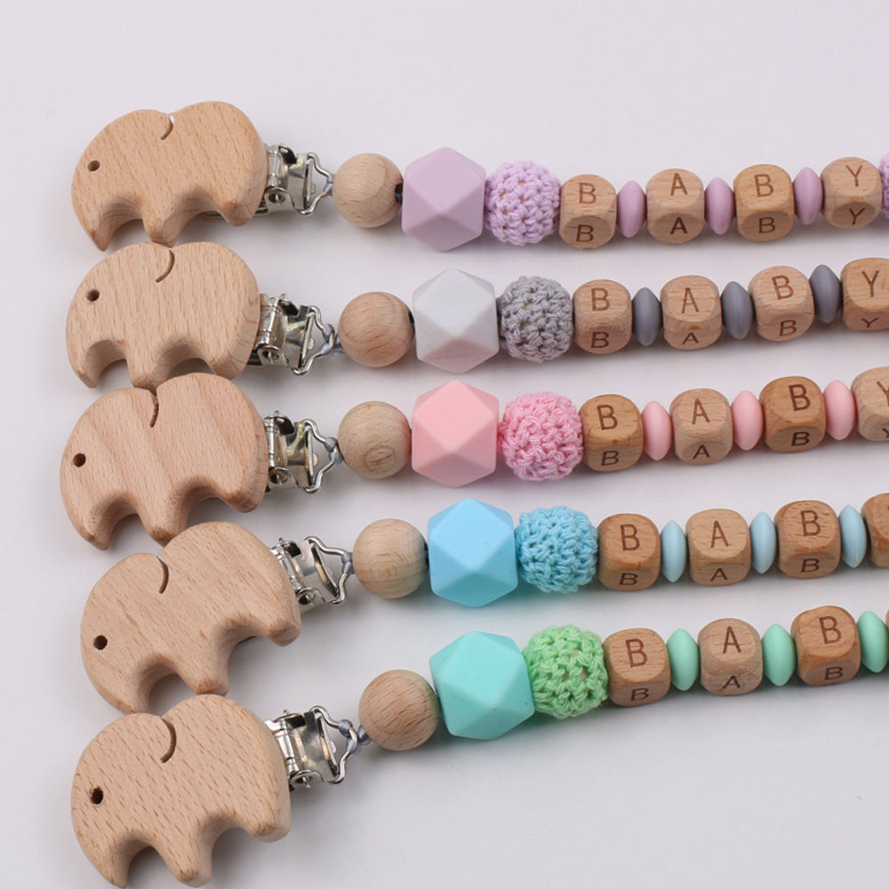 Cadena de silicona para chupete de bebé con diseño de rana de dibujos animados, cadena de pegamento para dientes de haya, juguete anticaída 