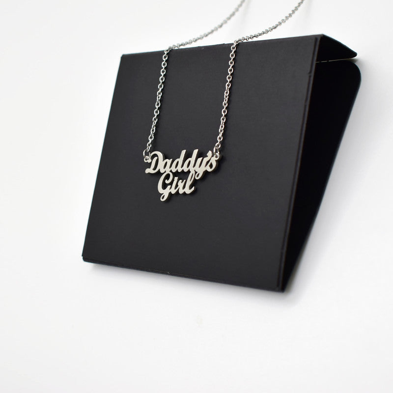 Daddy's Girl Necklace Parent's Daughter Family Member Collarbone Chain Father's Day Gift - V.I.P Digital Presence