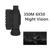 Dispositivo de visión nocturna digital infrarroja portátil HD 6X50 de 350 MRange, monocular táctico IR nocturno para observación de caza al aire libre