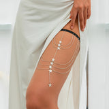 Pure desire butterfly tassel leg chain female sweet cool multi-layer chain star shaped leg ring sexy thigh chain - V.I.P Digital Presence