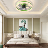 Ceiling Fans with Lights Dimmable LED Embedded installation of thin modern ceiling fans(Green) - V.I.P Digital Presence