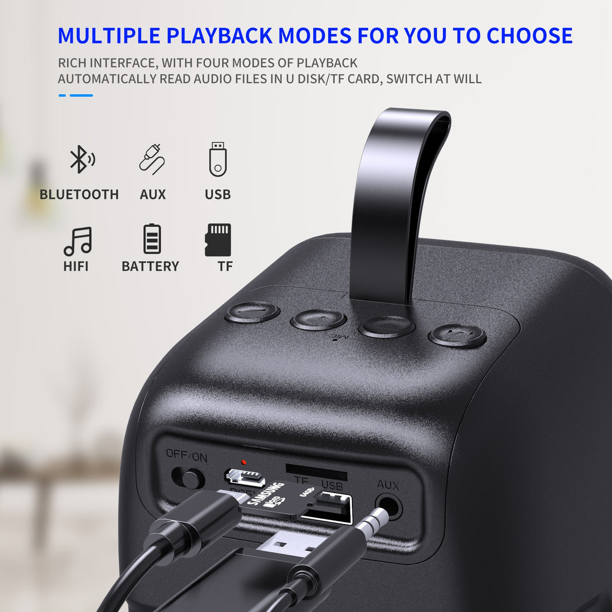 Mobile Bluetooth 5.0 speaker desktop wireless speaker subwoofer built-in 2000mAh speaker supports TWS - V.I.P Digital Presence