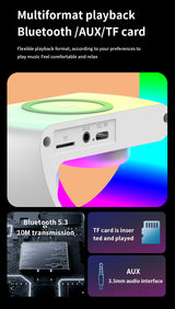 Bluetooth Speaker G63 Colorful Lights Clock Wireless Charging Multifunctional Bluetooth Speaker Colorful Atmosphere Alarm Clock - V.I.P Digital Presence