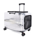 Rolling Pet Travel Trolley with Wheel, Transparent Capsule, Pink, Green, Puppies, Dogs, Cat Carriers Bag, 5-20Kg - V.I.P Digital Presence