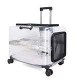Rolling Pet Travel Trolley with Wheel, Transparent Capsule, Pink, Green, Puppies, Dogs, Cat Carriers Bag, 5-20Kg - V.I.P Digital Presence