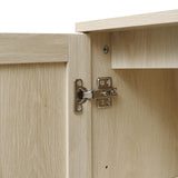 Rattan 4-Door Sideboard , Sideboard Buffet Storage Cabinet,Accent Storage Cabinet , Large Cabinet With 4 Rattan Decorated Doors - V.I.P Digital Presence