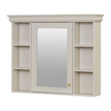 35'' x 28'' Blue Wall Mounted Bathroom Storage Cabinet with Mirror Door, Modern Bathroom Wall Cabinet with Mirror - V.I.P Digital Presence