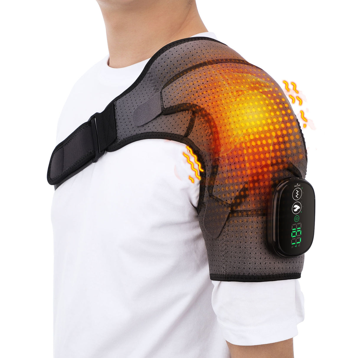 Touchscreen controller hole shaped shoulder protection electric heating shoulder protection heating vibration massager - V.I.P Digital Presence