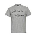 Handwritten English Letter Print Short Sleeve T-Shirt Men's Slim Fit Regular Shoulder Casual Round Neck Half Sleeve Top INS Trendy Tee - V.I.P Digital Presence