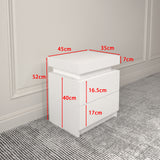 Modern white Nightstand With 2 Storage Drawers,Led Lights, End Table For Bedroom Furniture - V.I.P Digital Presence