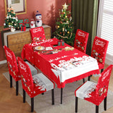 Christmas tablecloth, holiday decoration, elastic chair cover, household dining table, waterproof and dustproof tablecloth, fabric decorative tablecloth - V.I.P Digital Presence