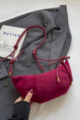 PU Leather Strap Suede Shoulder Bag - V.I.P Digital Presence