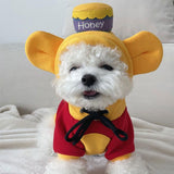 Suéter de otoño e invierno para perro, diseño de Winnie the Pooh, ropa fina de dos piezas para perros pequeños y medianos. 