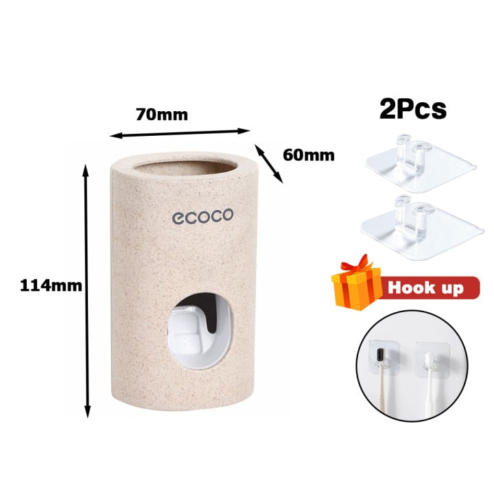 Automatic Toothpaste Dispenser Squeezers Toothpaste Tooth Dust-proof Toothbrush Holder Wall Mount Stand Bathroom Accessories Set - V.I.P Digital Presence