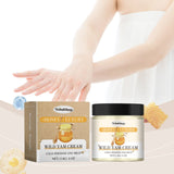 Crema hidratante de miel que alivia la piel seca y nutre la delicada elasticidad de la piel.