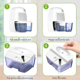 9V/USB Mini Dehumidifier Small Dehumidifier Small Mute White Household Dehumidifier - V.I.P Digital Presence