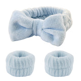 Wash face headband waterproof wrist strap set butterfly bow simple headband wrist 3-piece set - V.I.P Digital Presence