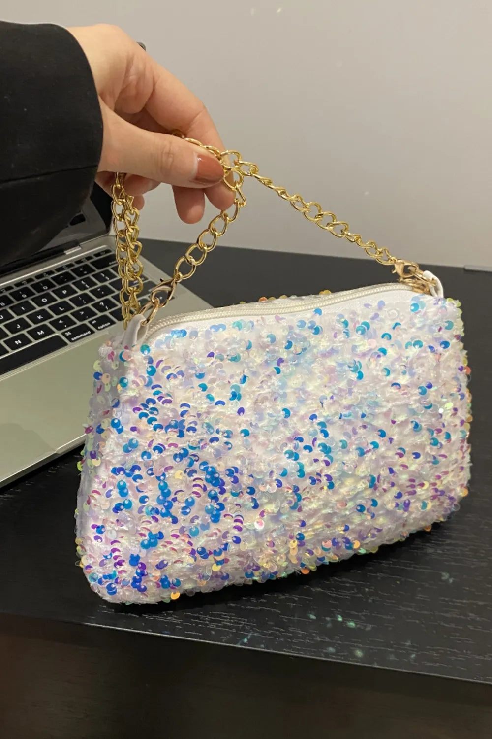 Sequin Removable Strap Shoulder Bag - V.I.P Digital Presence