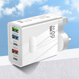3.1A standard 65W fast charging mobile phone charger type-c PD+3USB multi port travel charging head - V.I.P Digital Presence
