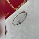 V-Gold Diamond Pavé Screw Cuff for Couples - Titanium Steel Open-Close Clasp - V.I.P Digital Presence
