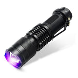 Mini 3 Modes LED UV Flashlight Q5 SK68 Waterproof Zoomable  Lantern Torch 395nm Violet Light Lamp Used By AA Or 14500 - V.I.P Digital Presence