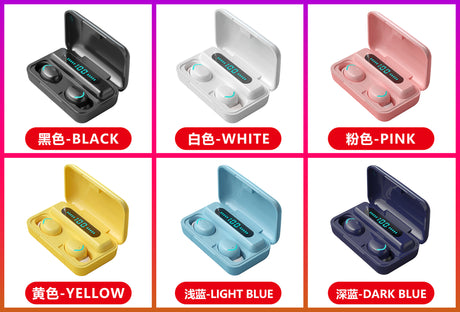 M10M30 Bluetooth Headset High-Capacity Wireless Private Model TWS New F9 Smiley Face Binaural 5.1 Noise Cancellation - V.I.P Digital Presence