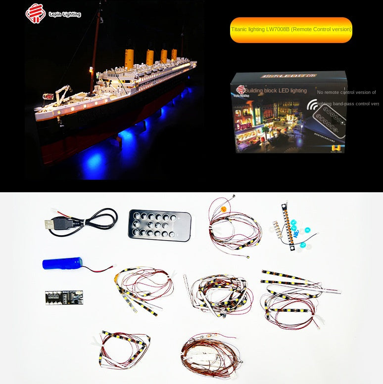 DIY building block lighting compatible with LEGO 10294 Titanic LED lights - V.I.P Digital Presence