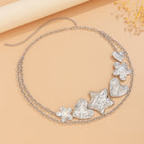 Punk exaggerated big heart metal style body chain sexy starfish waist chain - V.I.P Digital Presence