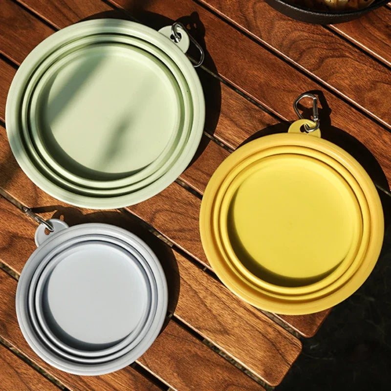 Dog Feeders Folding Silicone Bowl Outdoor Travel Foldable Portable Cat Dog Food Water Container Feeding Tray Bowl Pet Supplies - V.I.P Digital Presence