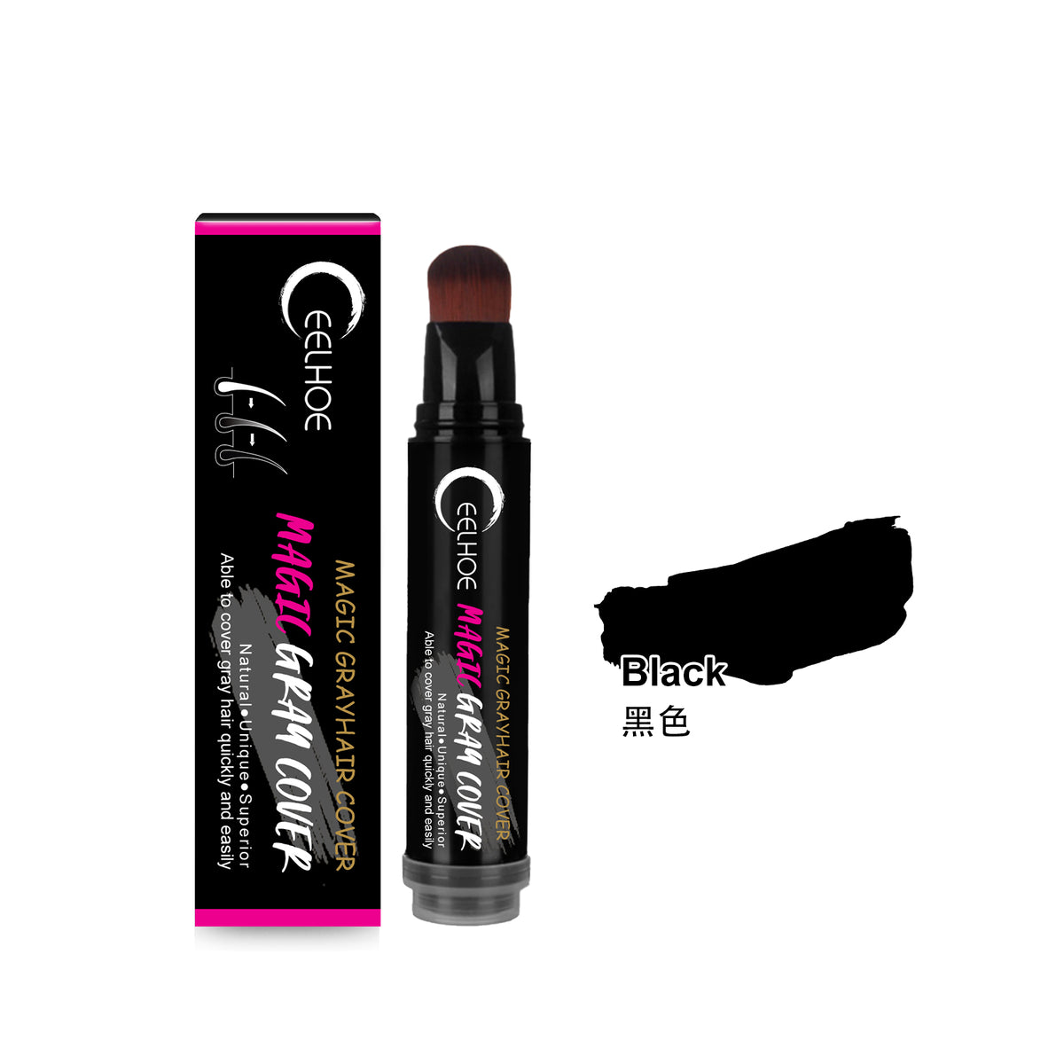 Disposable Plant Hair Stick, Hair Without Damage Repair Color Black Brown Quick White Hair Cover Stick - V.I.P Digital Presence