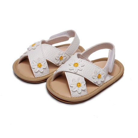 Cross strap small flower children's and girls' sandals, baby and baby comfortable walking shoes - V.I.P Digital Presence