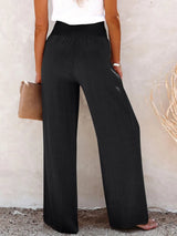 Full Size Decorative Button High Waist Pants - V.I.P Digital Presence