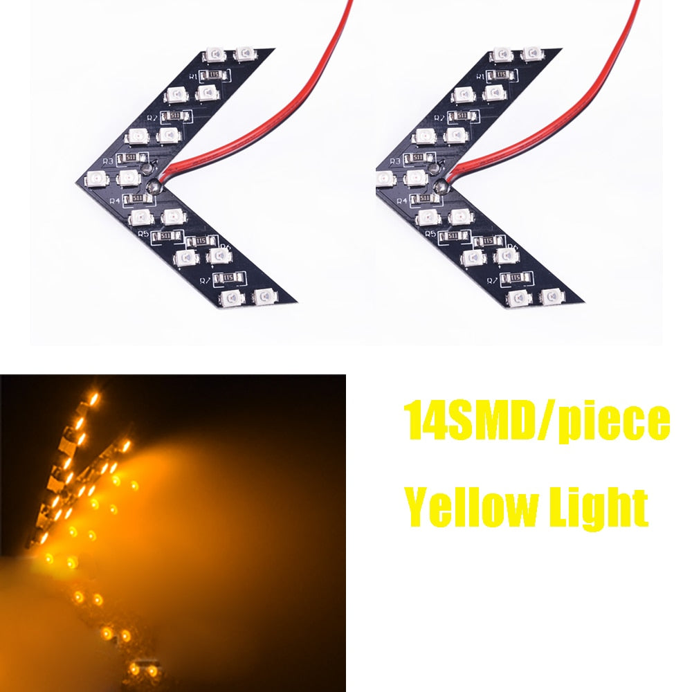 2pcs Arrow Panel 14 SMD LED Car Side Mirror Indicator Light Auto Turn Signal Light Car Styling LED Rear View Mirror AE - V.I.P Digital Presence