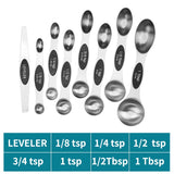 Magnetic suction double head measuring spoon 9-piece set of stainless steel baking household kitchen salt spoon - V.I.P Digital Presence