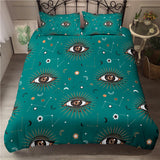 Ropa de cama acolchada personalizada con ojos con estampados caprichosos impresos digitalmente en 3D 