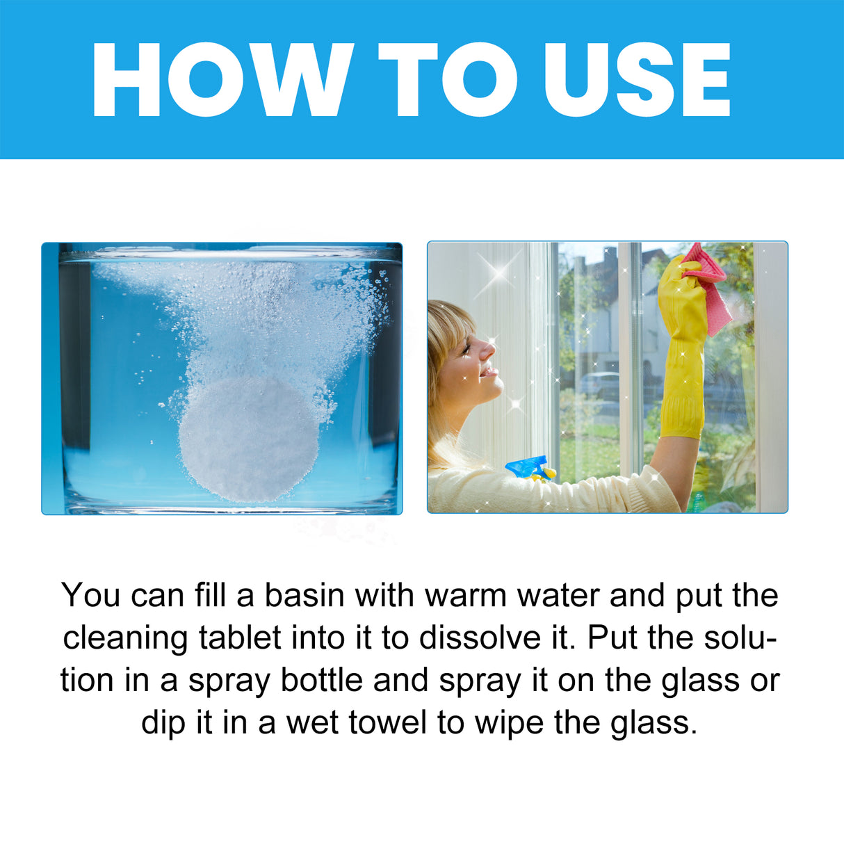 Glass Cleaning Tablets, Car Home Bathroom Polishing Mirror To Remove Scale Clear Sight Anti-Fog - V.I.P Digital Presence