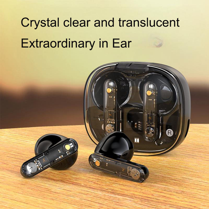 Bluetooth earphones with transparent compartment for hanging rope, wireless Bluetooth earphones with ultra long battery life - V.I.P Digital Presence