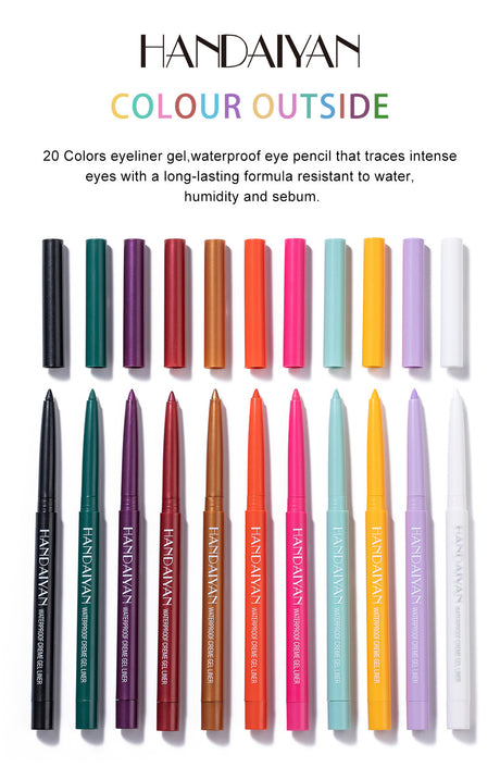 HANDAIYAN Eyeliner Gel Pen 20 Packs Quick-Drying Waterproof And Not Easy To Smudge Eyeliner Color Eyeliner - V.I.P Digital Presence